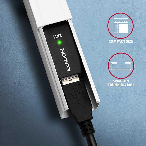AXAGON ADR-205, USB 2.0 A-M -> A-F aktívny predlžovací / repeater kábel, 5m 