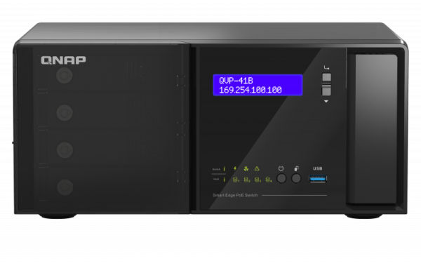 QNAP QVP-41B-8G-P (2C/J4125/2.0GHz/8GBRAM/4xSATA/2xM.2/3xUSB3.0/2xHDMI/2x2,5GbE,Kamery: 8 (max24)