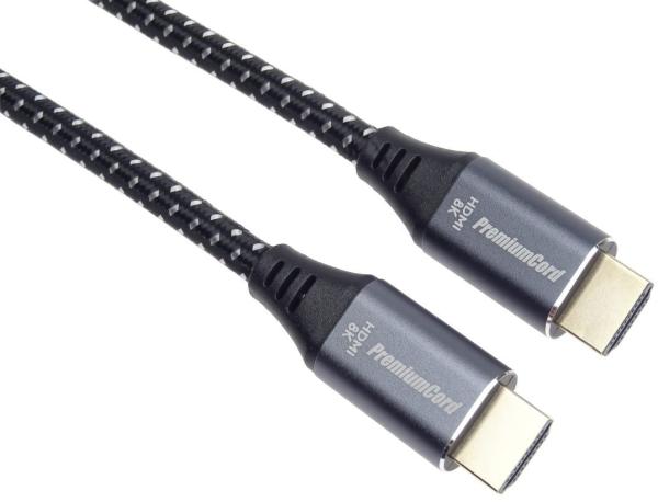 PremiumCord ULTRA HDMI 2.1 High Speed ??+ Ethernet kábel 8K @ 60Hz, pozlátené 0, 5 m