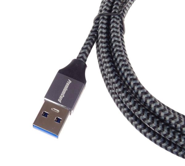 PremiumCord kabel USB-C - USB 3.0 A (USB 3.1 generation 1, 3A, 5Gbit/ s) 2m oplet 