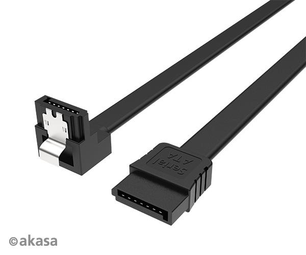 AKASA - Proslim SATA kabel 90° - 50 cm 