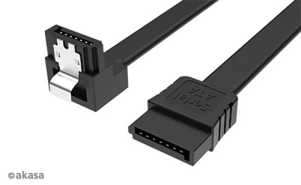 AKASA - Proslim SATA kabel 90° - 50 cm