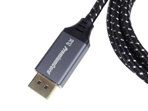 PremiumCord DisplayPort 1.4 přípojný kabel, kovové a zlacené konektory, 3m 