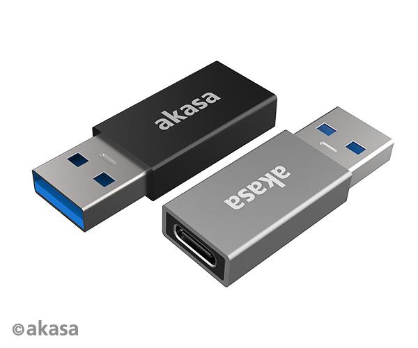 AKASA - USB 3.1 Gen 2 Type-C (F) na Type-A (M) 2 ks