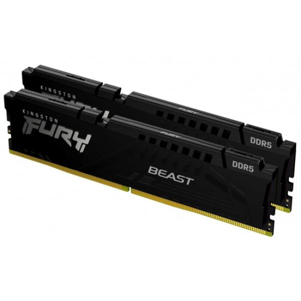 Kingston FURY Beast/ DDR5/ 32GB/ 5200MHz/ CL40/ 2x16GB/ Black