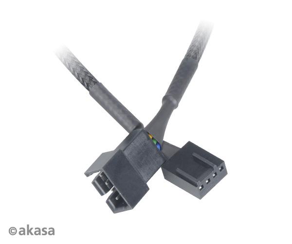 AKASA - PWM prodlužovací kabel ventilátoru 4 ks 