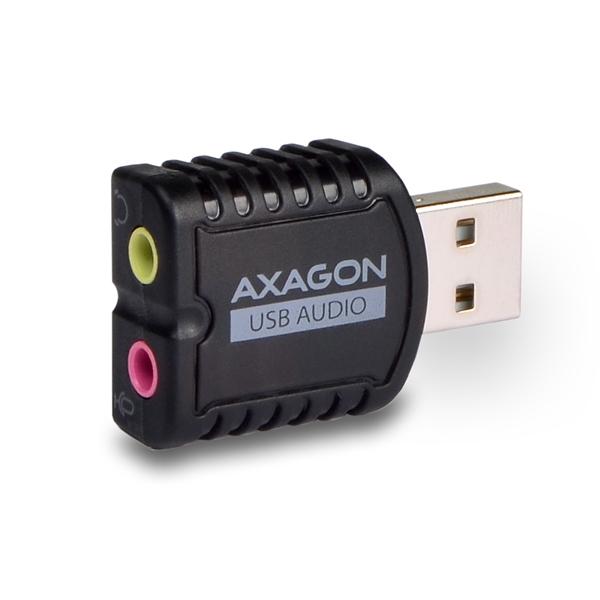 AXAGON ADA-10, USB 2.0 - externá zvuková karta MINI, 48kHz/ 16-bit stereo, vstup USB-A