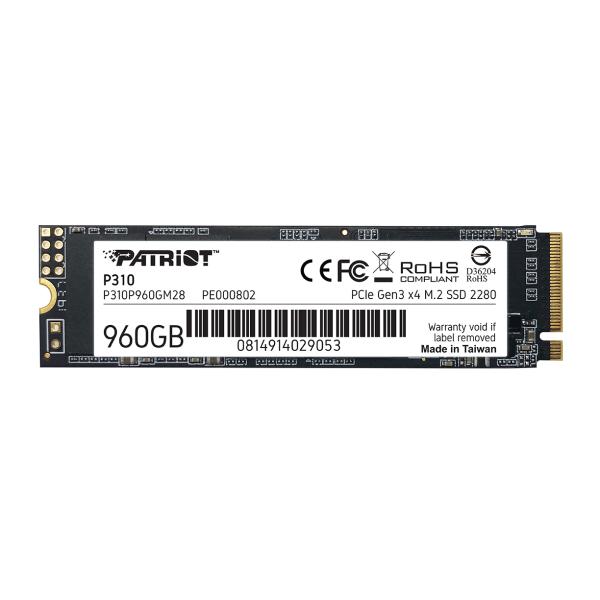 PATRIOT P310/ / SSD/ M.2 NVMe/ Černá/ 3R