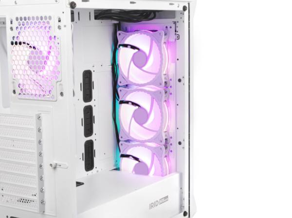 Počítačová skriňa Genesis IRID 505 ARGB V2/ Midi Tower/ Transpar./ Biela 