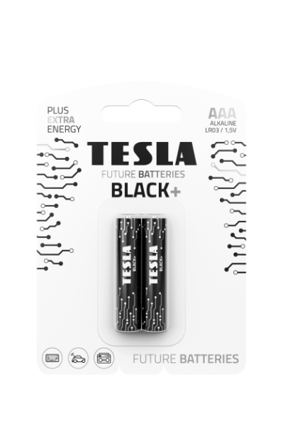 TESLA - batéria AAA BLACK+, 2ks, LR03