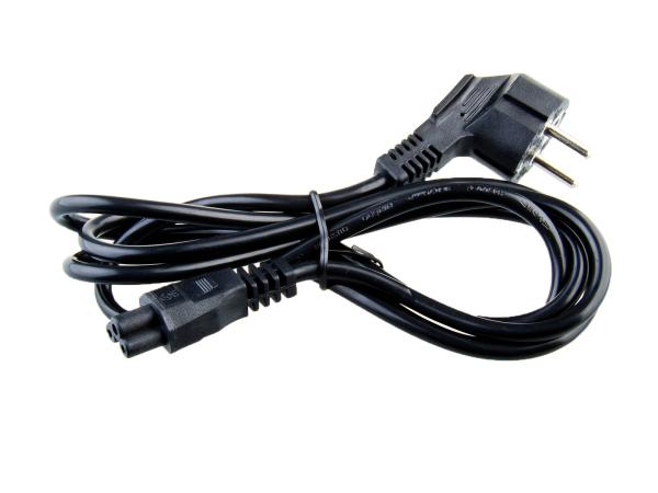 Nabíjecí kabel AVACOM L-E pro notebookové zdroje trojpinové (trojlístek) dlouhý 1, 8m