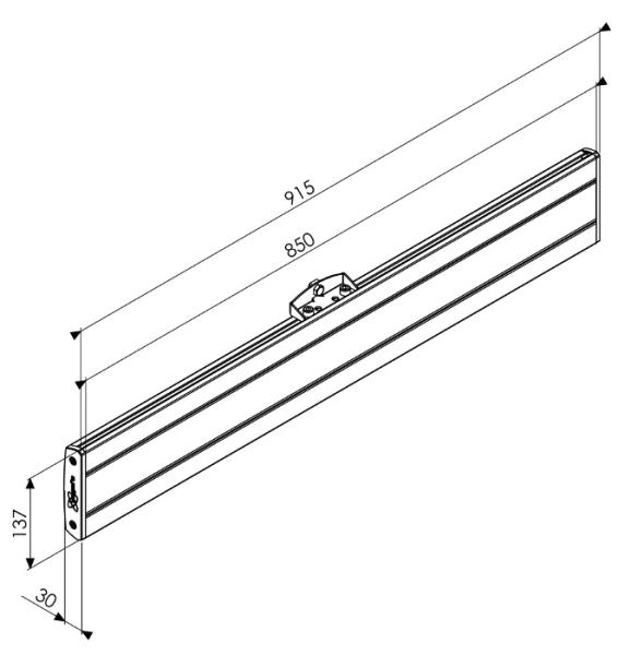 Vogel´s vodor. úchyt Connect-it PFB 3409B, 915mm, čierny 