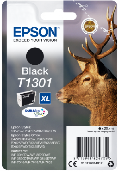 Epson Singlepack Black T1301 DURABrite Ultra Ink