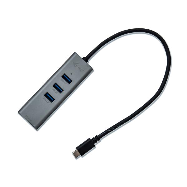i-tec USB-C Metal HUB 3 Port + Gigabit Ethernet 