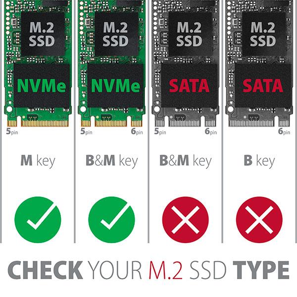 AXAGON PCEM2-N, PCIe x4 - M.2 NVMe M-key slot adaptér, vr. LP 