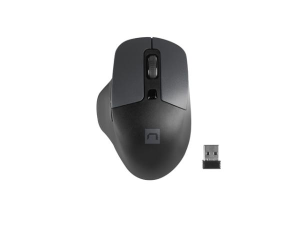 Natec optická myš BLACKBIRD 2/ 1600 DPI/ Kancelárska/ Optická/ Bezdrôtová USB/ Čierna