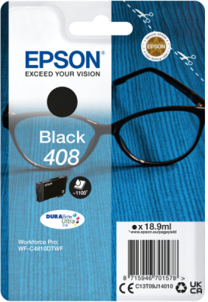 EPSON Singlepack Black 408 DURABrite Ultra Ink