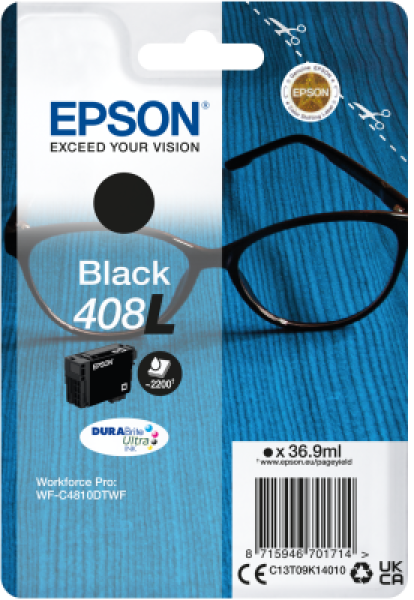 EPSON Singlepack Black 408L DURABrite Ultra Ink