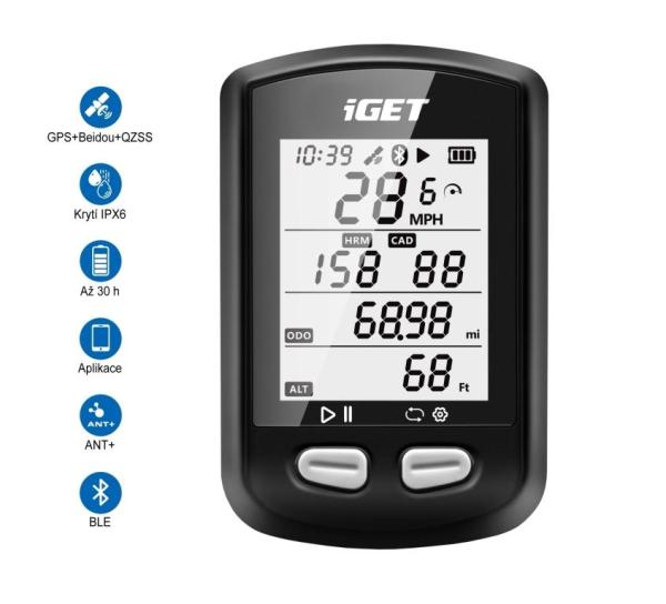 iGET CYCLO C200 - cyklocomputer GPS
