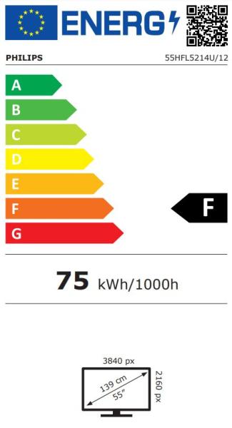 55" HTV Philips 55HFL5214U - UHD MediaSuite 