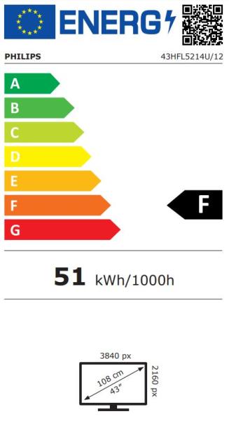 43" HTV Philips 43HFL5214U - MediaSuite 