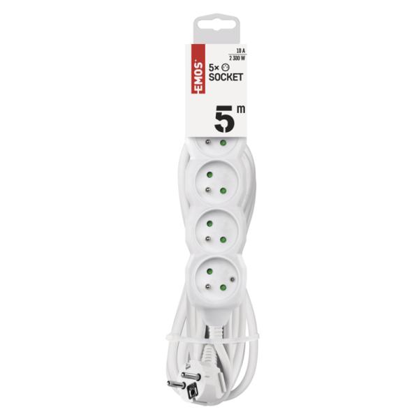 EMOS predlžovací kábel 5z5m 1, 0mm PVC 