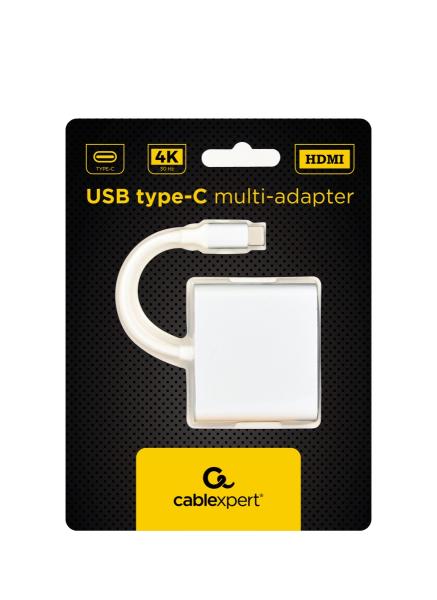 GEMBIRD Multi-adapter USB typu C, strieborný 