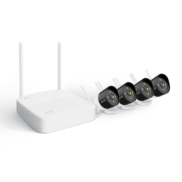 Tenda K4W-3TC - bezdrôtový Wi-Fi kamerový set 2K (3MP), NVR + 4x IP kamera s LED, CZ aplikácia 