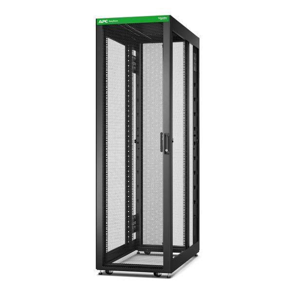 APC Easy Rack 600mm/ 42U/ 1200mm,  with Roof,  castors,  feet and 4 Brackets,  No Side panels,  Bottom,  black