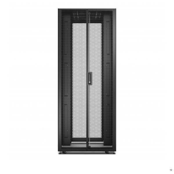 APC Easy Rack 800mm/ 42U/ 1100mm, with Roof,  Side panel,  castors,  feet and 4 Brackets,  No Bottom,  black 