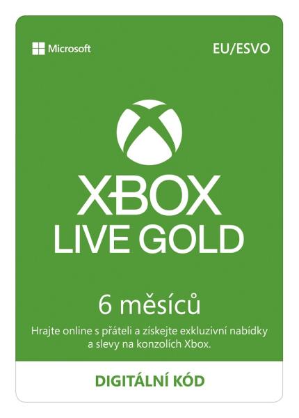 ESD XBOX - Zlaté členství Xbox Live Gold - 6 měsíců (EuroZone)