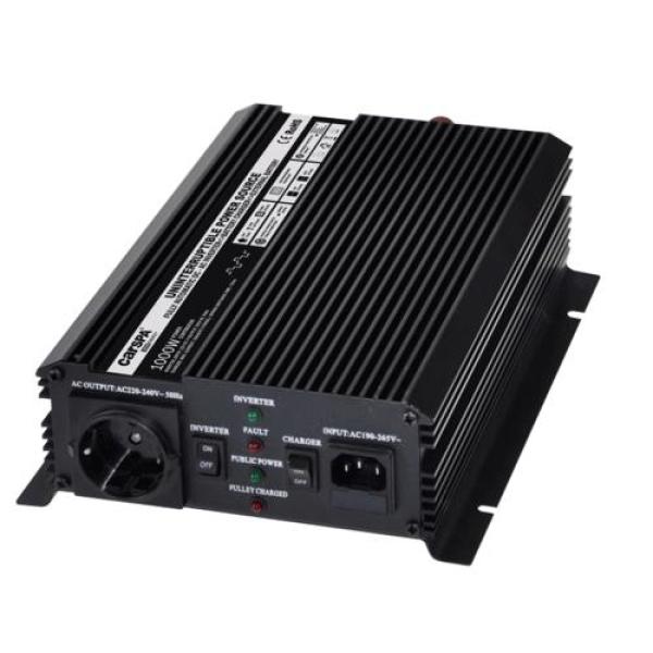 Měnič napětí Carspa UPS1000-12 12V/ 230V 1000W s nabíječkou 12V/ 10A a funkcí UPS