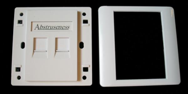 WALL plate SA s rámčekom pre 2keystone (80 x 80) 