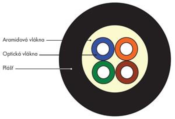 DROP 4vl 2km SM09/ 125 G.657A2 Corning LSZH 