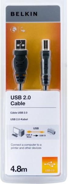 BELKIN USB 2.0 kábel A-B, rad štandard, 4.8 m