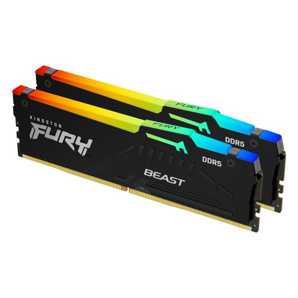 Kingston FURY Beast/ DDR5/ 32GB/ 4800MHz/ CL38/ 2x16GB/ RGB