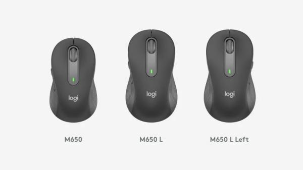 Logitech M650L/ Kancelárska/ Laserová/ Bezdrôtová USB + Bluetooth/ Šedá 