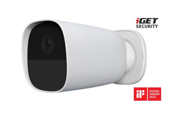 iGET SECURITY EP26 White - WiFi bateriová FullHD kamera, IP65, zvuk, samostatná a pro alarm M5-4G CZ