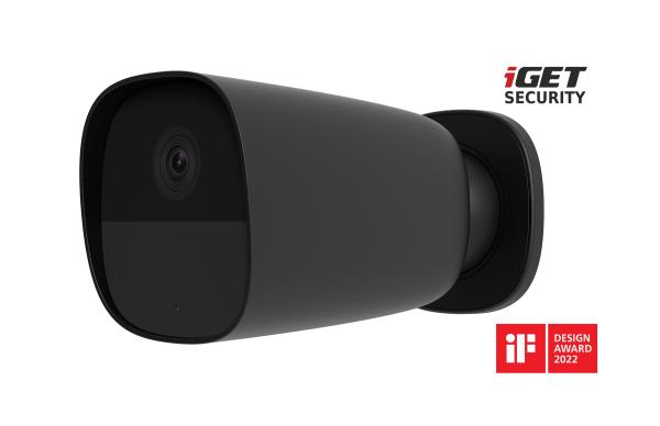 iGET SECURITY EP26 Black - WiFi batériová FullHD kamera, IP65, zvuk, samostatná a pre alarm M5-4G SK