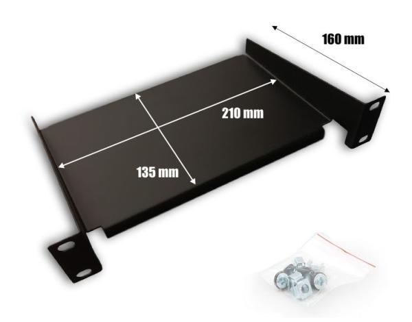 DATACOM 10" Polica 160mm 1U čierna 