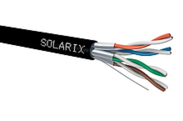 Inštalačný kábel Solarix CAT6A STP PE Fca 500m/ cievka vonkajší SXKD-6A-STP-PE