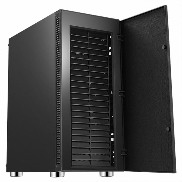 EVOLVEO Silens S1/ Midi Tower/ Transpar./ Čierna 