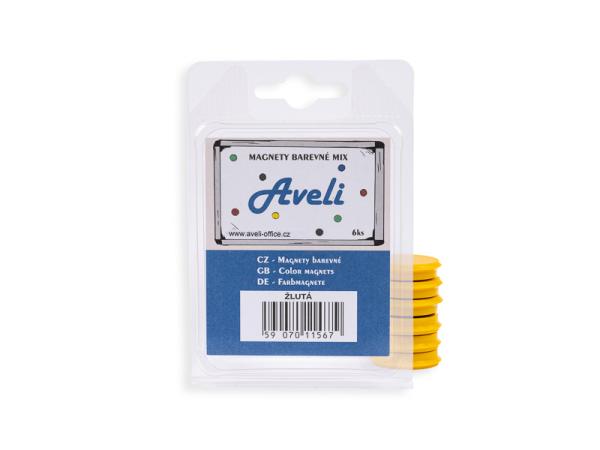Sada magnetov AVELI, žltá
