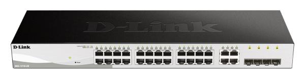 D-Link DGS-1210-28 L2/ L3 Smart+ switch, 24x GbE, 4x RJ45/ SFP, fanless