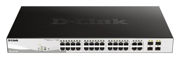 D-Link DGS-1210-28P L2/ L3 Smart+ PoE switch, 24x PoE 10/ 100/ 1000 Base-T, 4x 1000Base-T / SFP, 193W