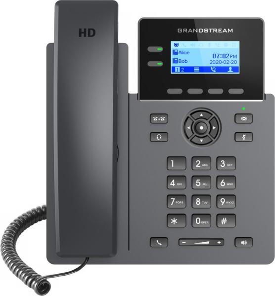 Grandstream GRP2602G SIP telefón, 2, 21" LCD podsv. displej, 4 SIP účty, 2x1Gbit port, PoE