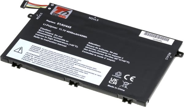 Batéria T6 Power pre Lenovo ThinkPad E480, E490, E580, E590, E14, E15, 4050mAh, 45Wh, 3cell, Li-pol