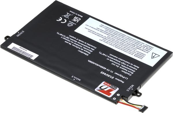 Batéria T6 Power pre Lenovo ThinkPad E480, E490, E580, E590, E14, E15, 4050mAh, 45Wh, 3cell, Li-pol 