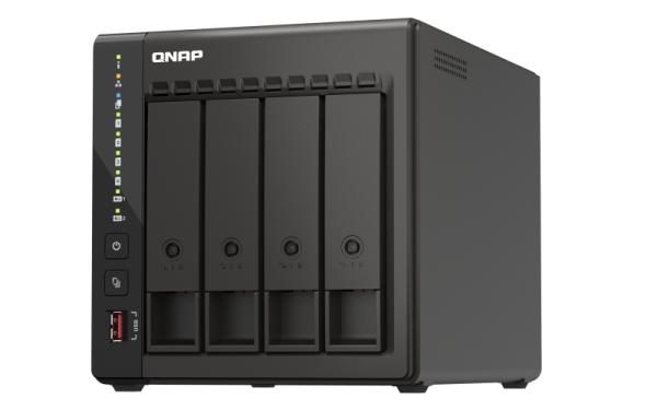 QNAP TS-453E-8G (4core 2, 6GHz, 8GB RAM, 4x SATA, 2x M.2 NVMe slot, 2x HDMI 4K, 2x 2, 5GbE, 4x USB) 