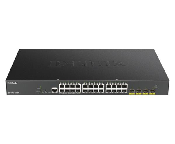 D-Link DGS-1250-28XMP/ E 24-port Gigabit PoE Smart Managed Switch with 4x 10G SFP+ ports, 370Watts